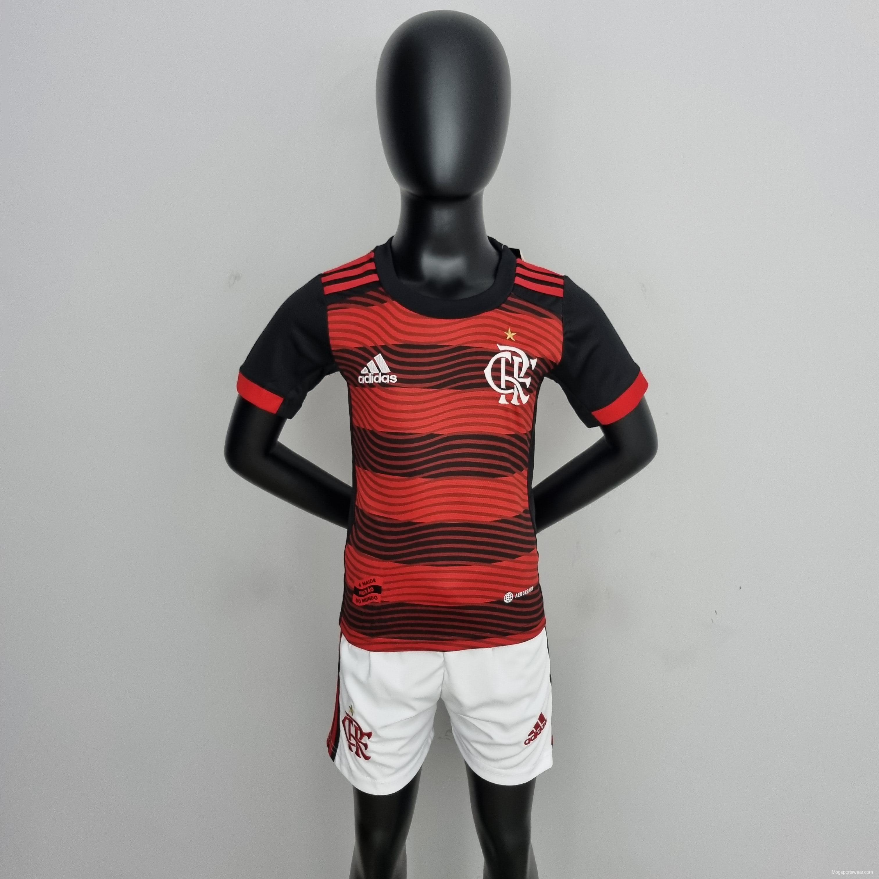 22/23 Flamengo kids home Soccer Jersey