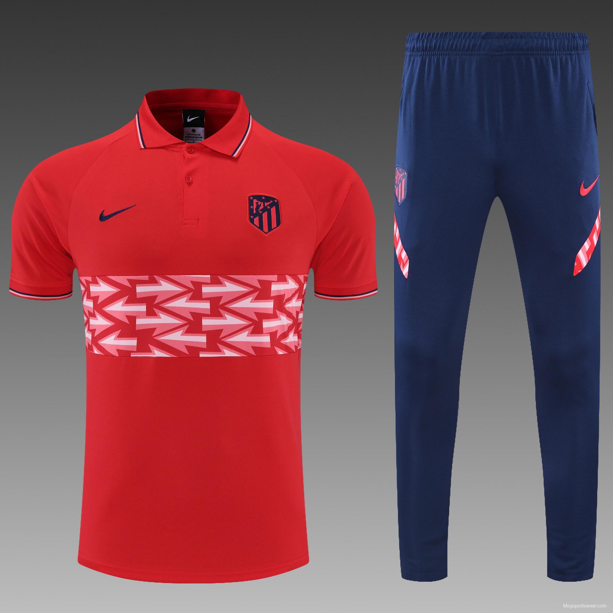 Atletico Madrid POLO kit red and white pattern(not supported to be sold separately)