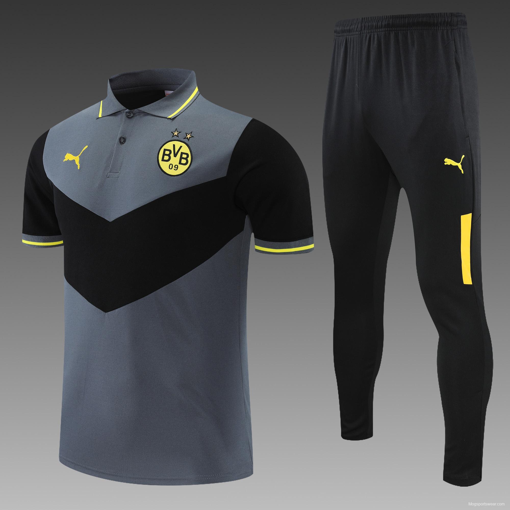 Borussia Dortmund POLO kit Grey Black (not supported to be sold separately)