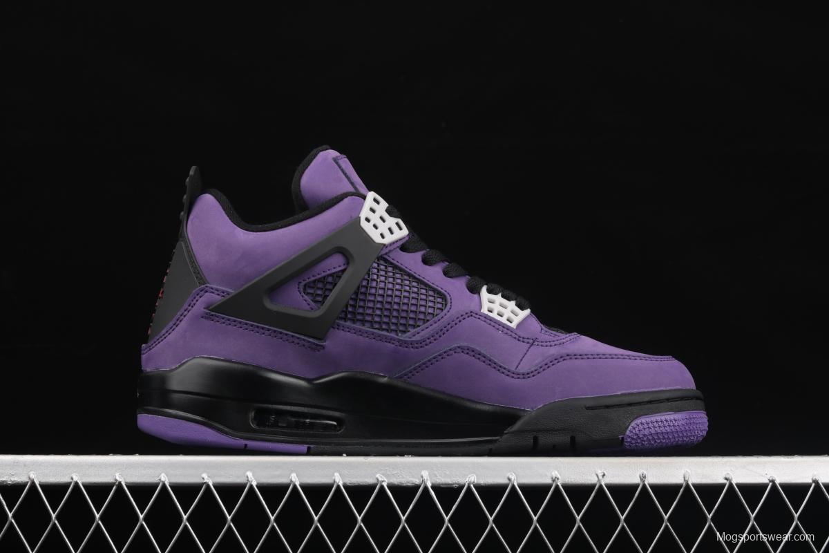 Air Jordan 4 Retro suede black purple 308497-408