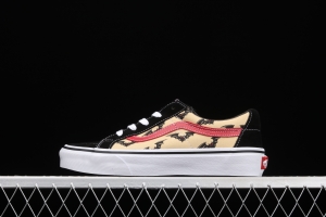 Vans side striped bat pattern low-top sports board shoes VN0A4UWI2U4