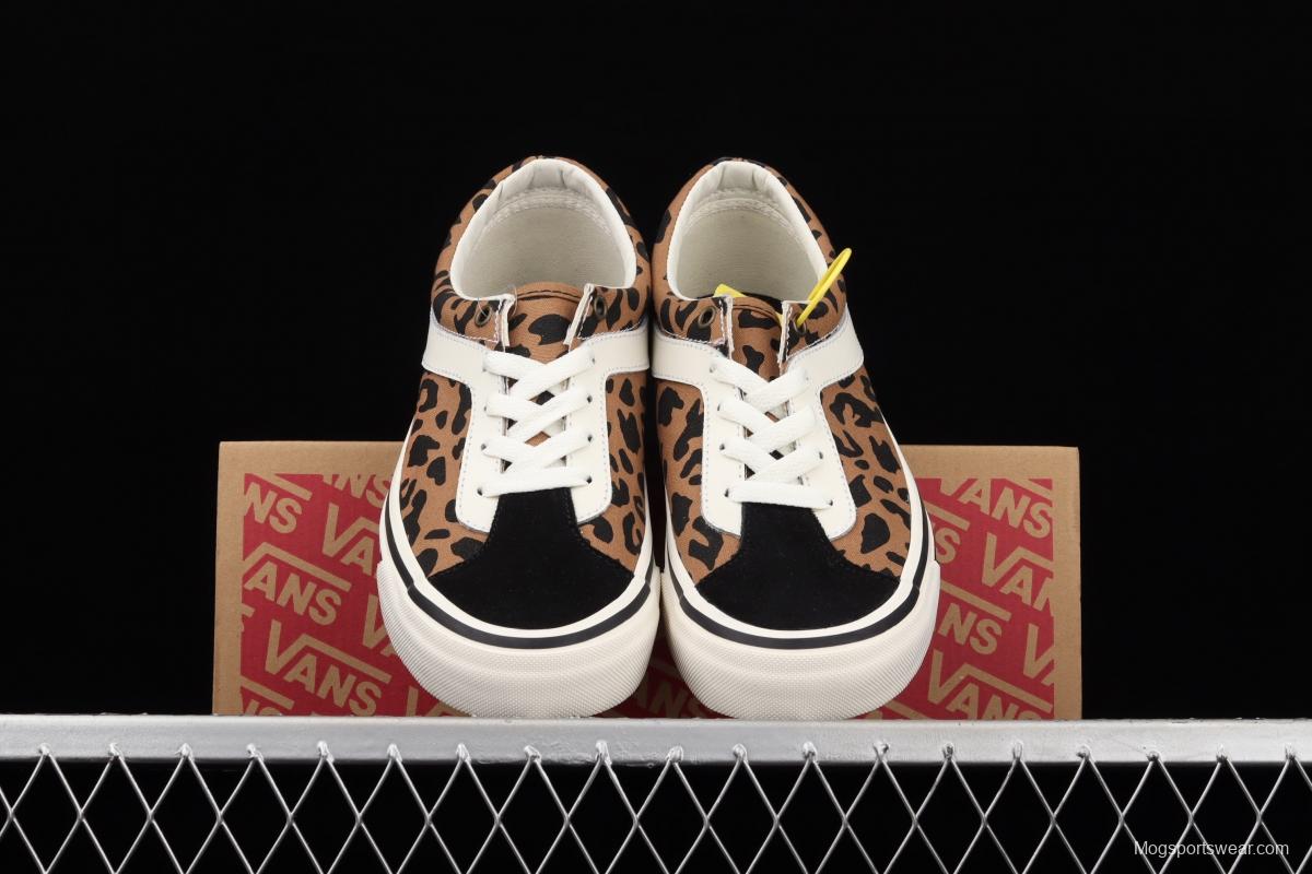 Vans Bold IN Anna classic retro leopard-print checkerboard leisure sports skateboard shoes VN0A3WLPR6R