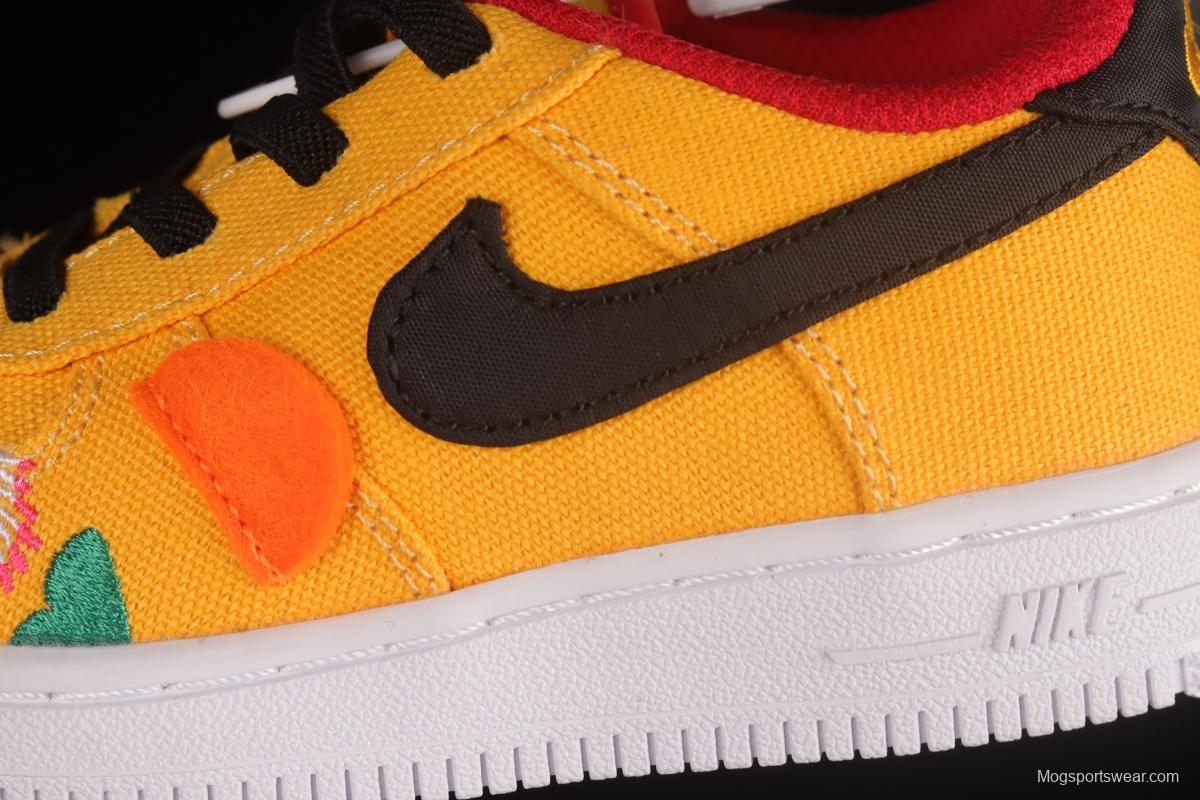 NIKE Air Force 1'07 TD New Year Tiger Canvas Size Kids DQ5072-701