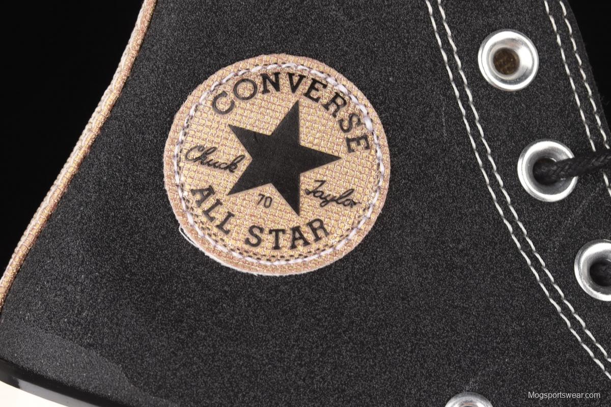 Converse Chuck Taylor All Star Converse black shiny high-top casual board shoes 572265C