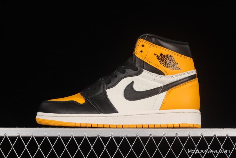 Air Jordan 1 Retro High OG Black and Yellow Toe 555088-711