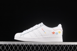 Adidas Originals Superstar GZ3034 shell head child fun graffiti decoration leisure board shoes