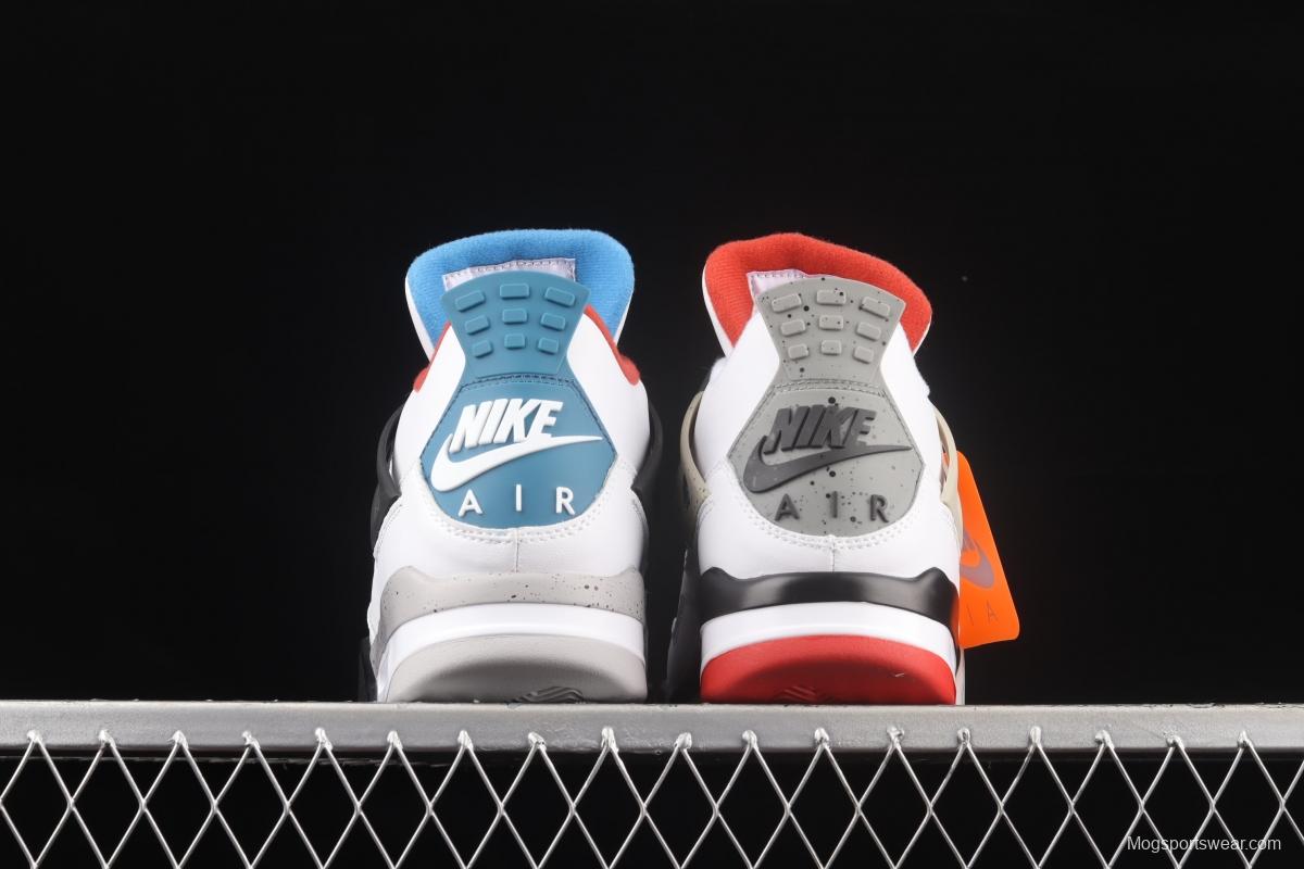 Air Jordan 4 What The first layer mandarin duck white cement CI1184-146,