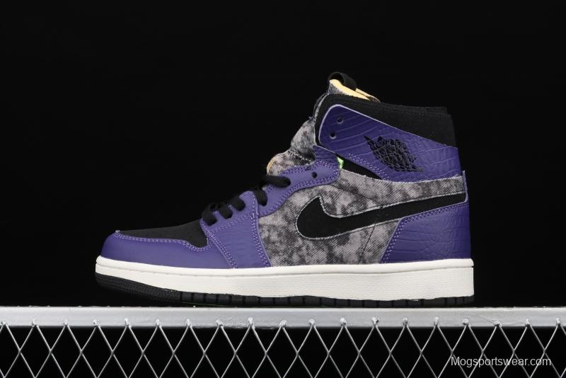 Air Jordan 1 Zoom Air CMFT BayouBoys Zion Black Purple DC2133-500