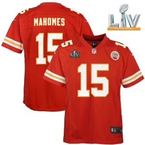 Youth Patrick Mahomes Red Super Bowl LV Bound Player Limited Team Jersey