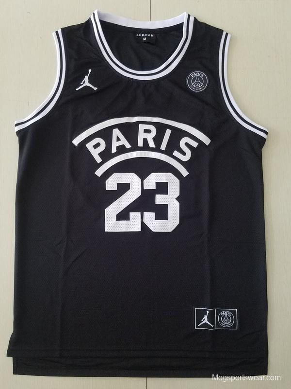 PSG Michael Jordan Black Basketball Jerseys