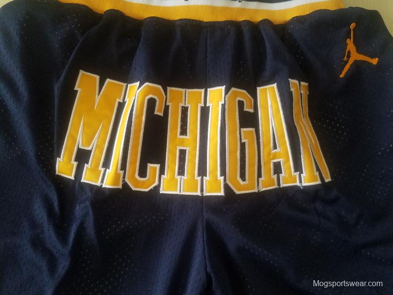 Michigan State College Navy Blue Basketball Shorts