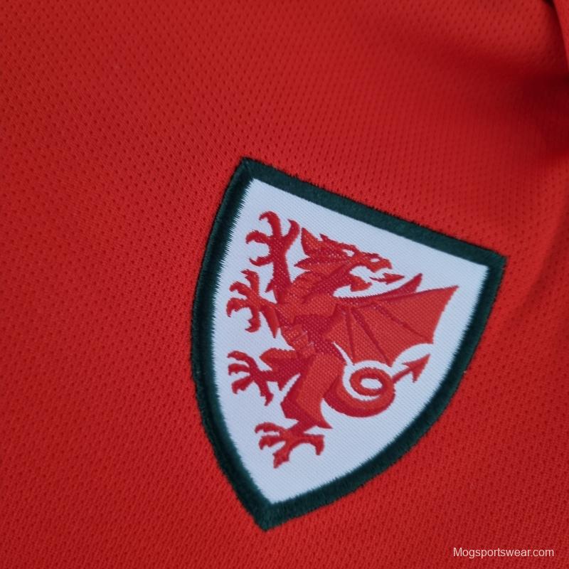 2022 Wales Home Baby KM#0024 9-12 Soccer Jersey