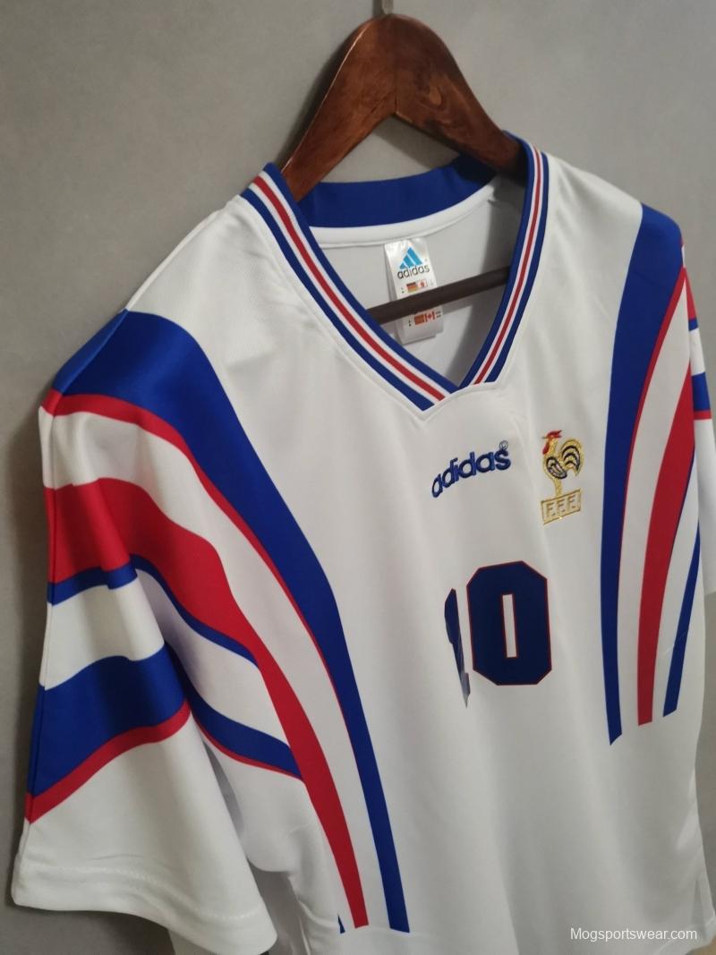 Retro 1996 France Away Soccer Jersey