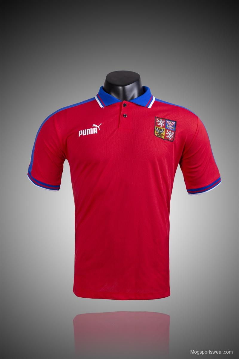 Retro 1996 Czech Republic Home Soccer Jersey