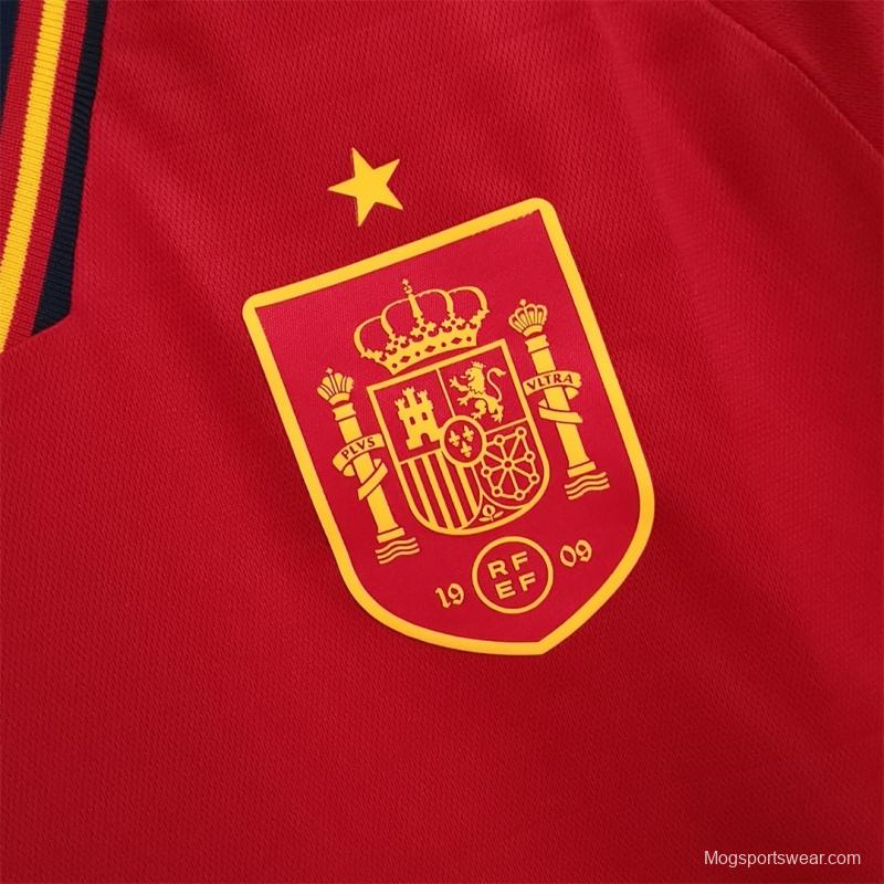 2022 Spain Home Soccer Jersey