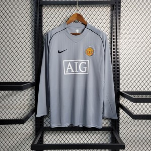 Retro 07-08 Manchester United Gray Goalkeeper Jersey