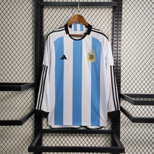 3 Stars 2022 Argentina Home Long Sleeve Jersey