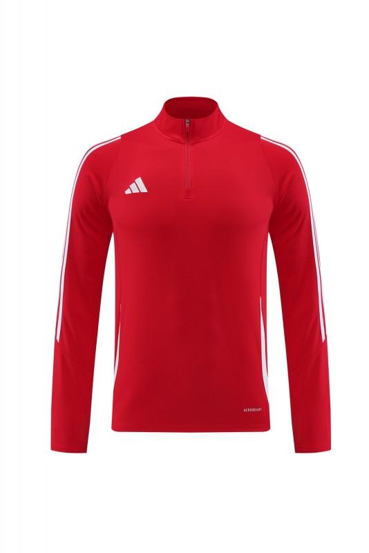 2024 Adidas Red Half Zipper Jacket+Pants