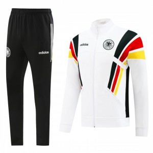 2024 Germany White Full Zipper Jacket +Long Pants