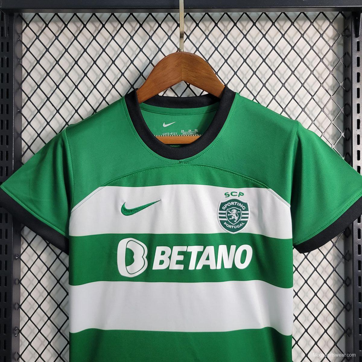 23/24 Kids Sporting Lisbon Home Jersey